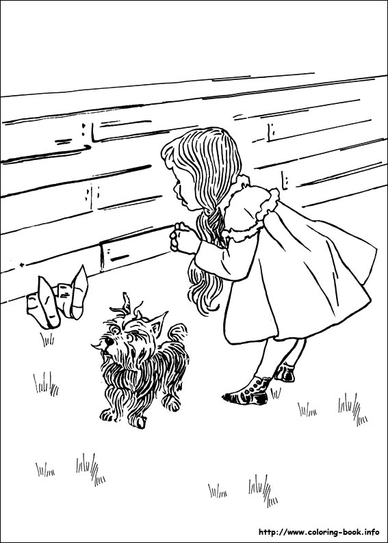 The wizard of oz coloring picture