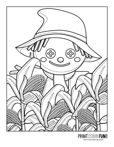 Scarecrow coloring pages crafts learning activities to unlock fall family fun at