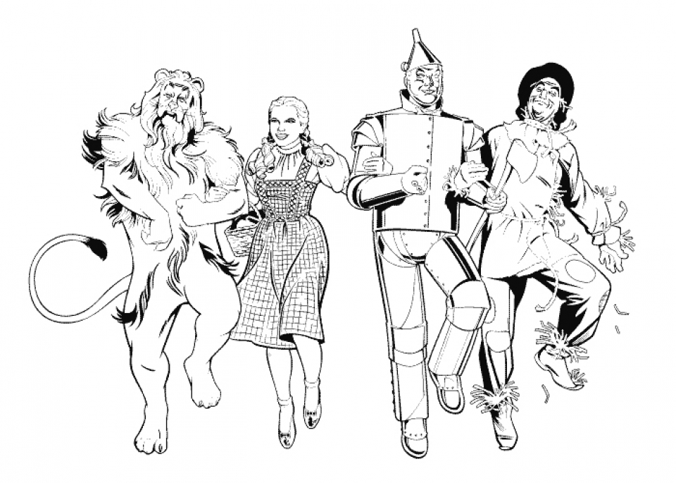 Free printable wizard of oz coloring pages