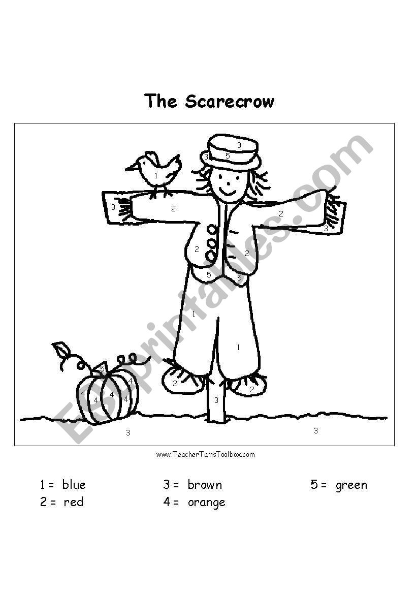 Scarecrow coloring page