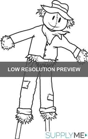 Printable scarecrow coloring page for kids â