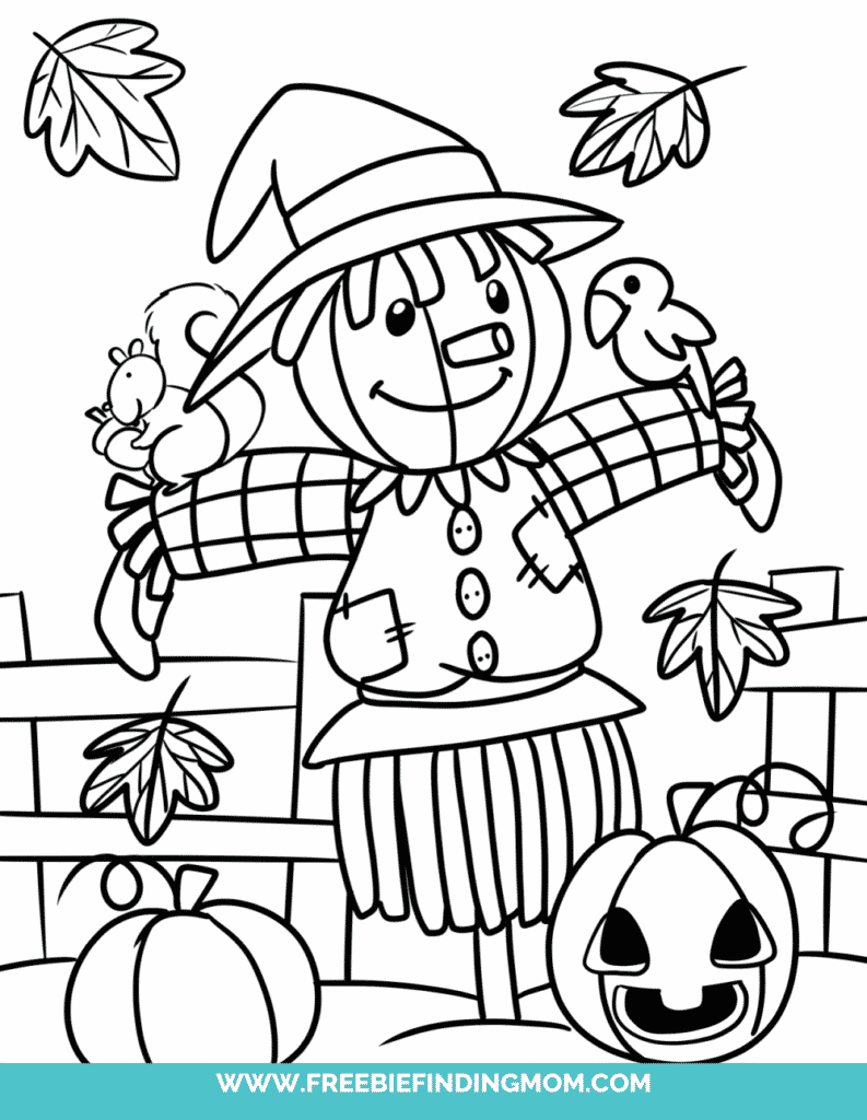 Free printable cute fall coloring pages