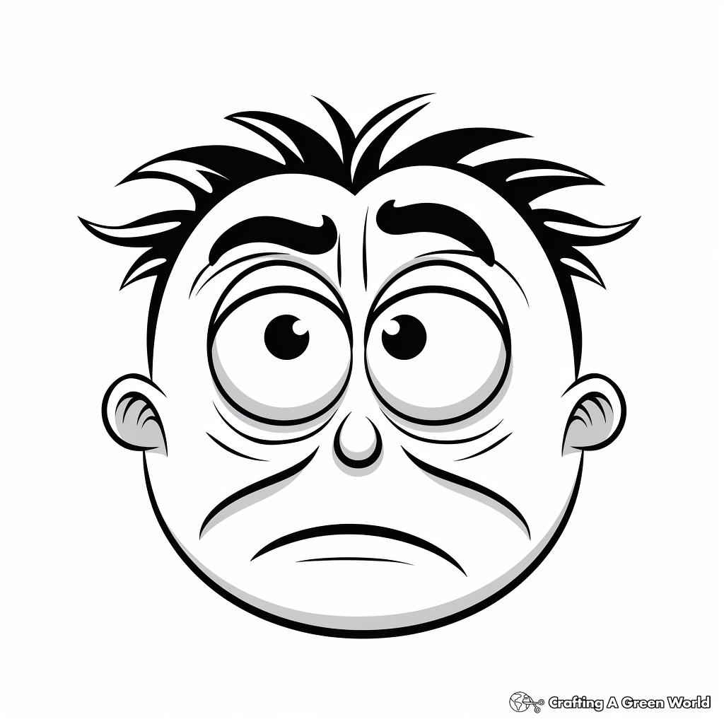 Sad face coloring pages