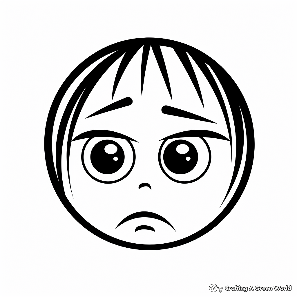 Sad face coloring pages