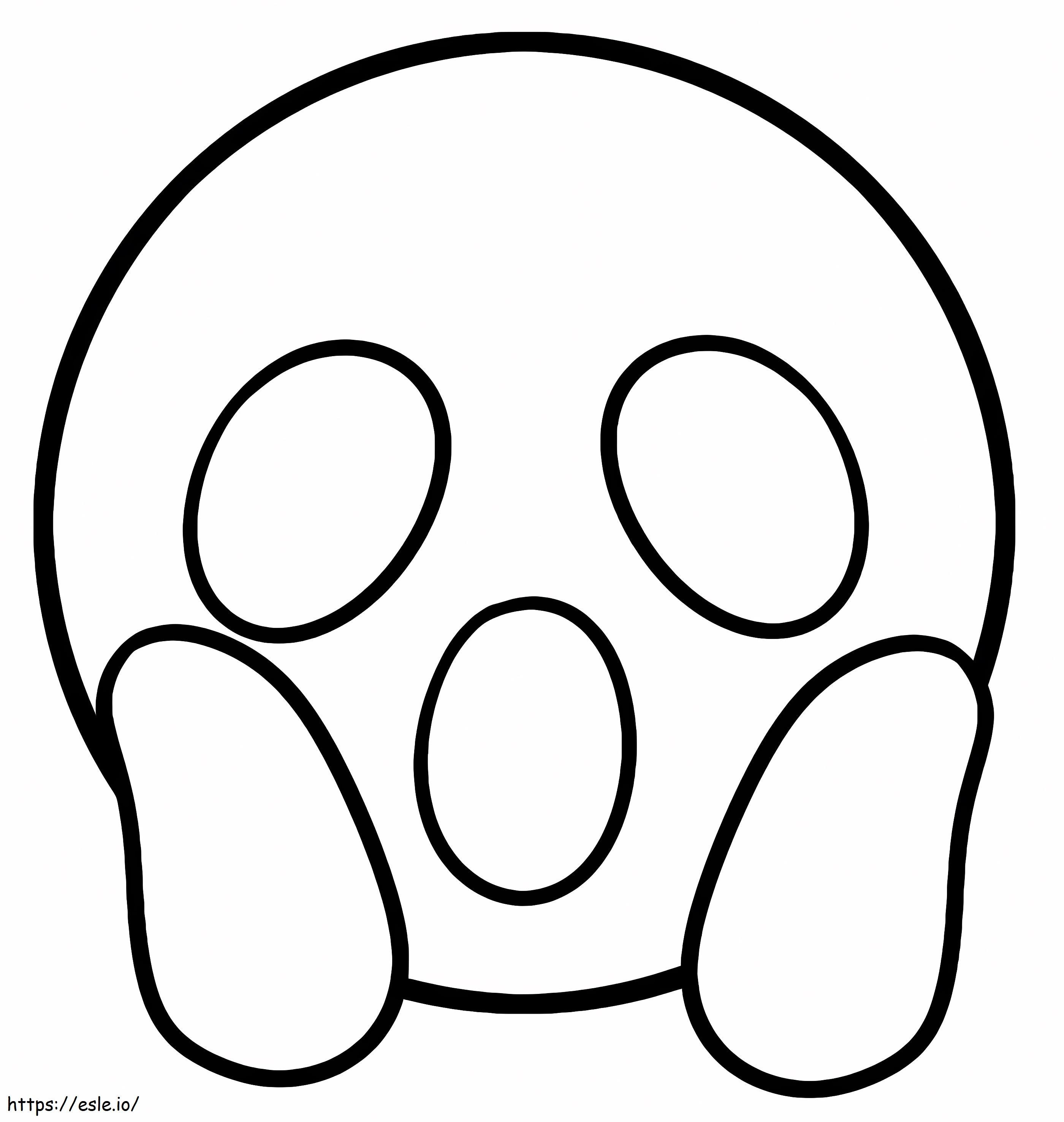 Surprised emoji coloring page