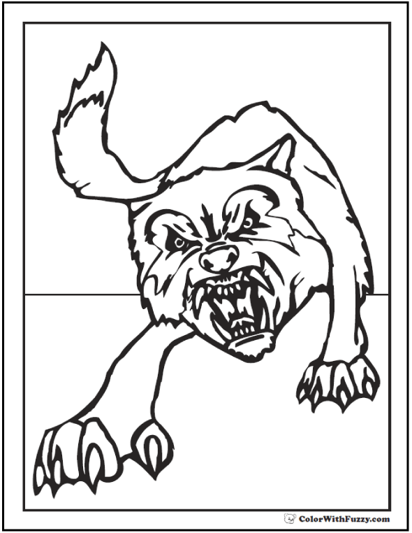 Wolf coloring pages print and customize