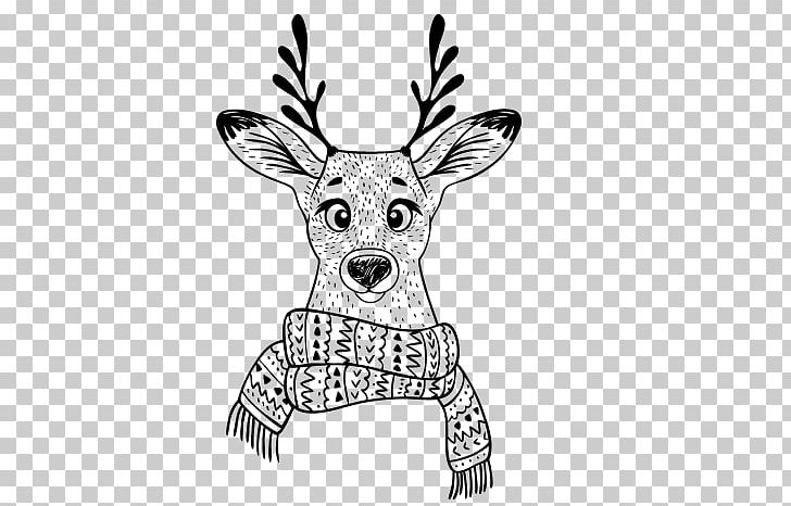 Drawing coloring book deer scarf png clipart animals antler black and white color coloring book free