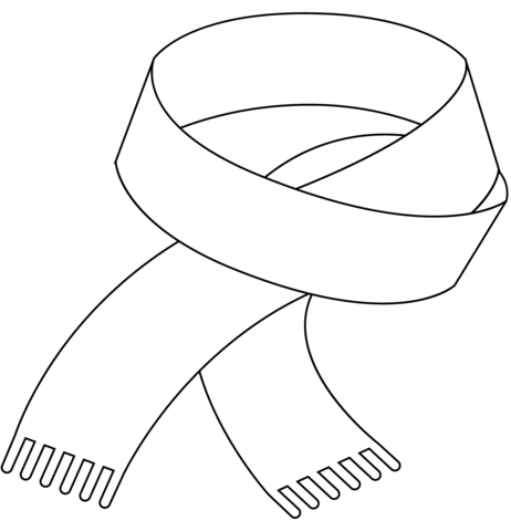 Scarf coloring page free printable coloring pages