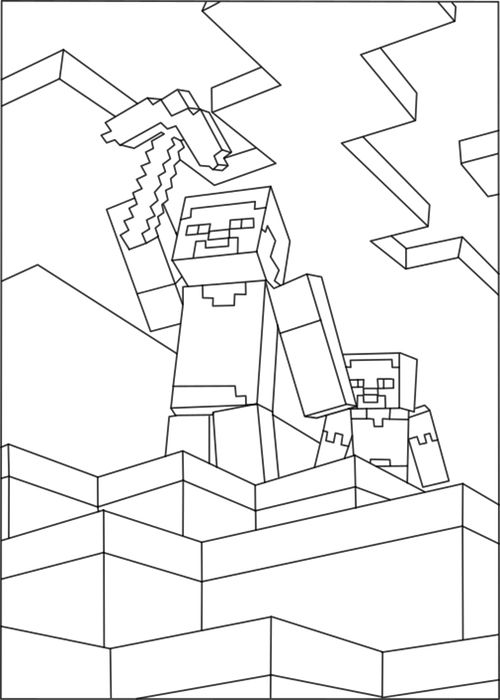 Minecraft coloring pages