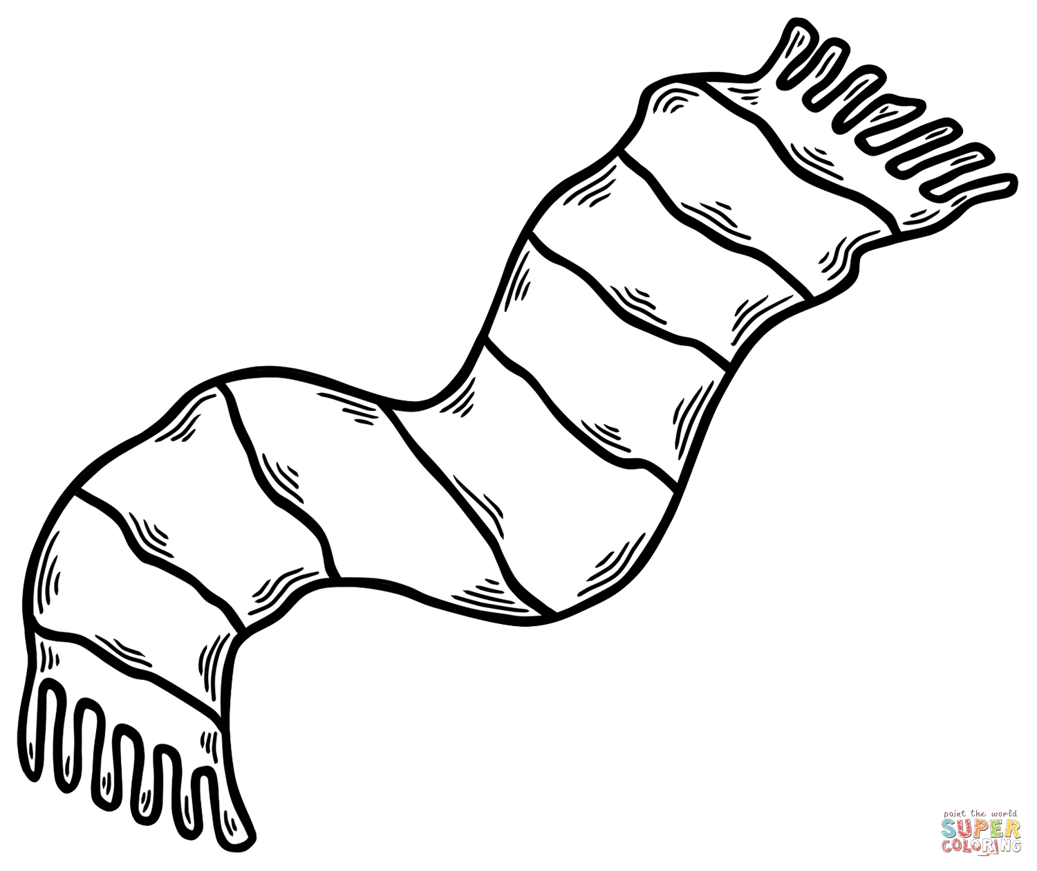 Scarf coloring page free printable coloring pages