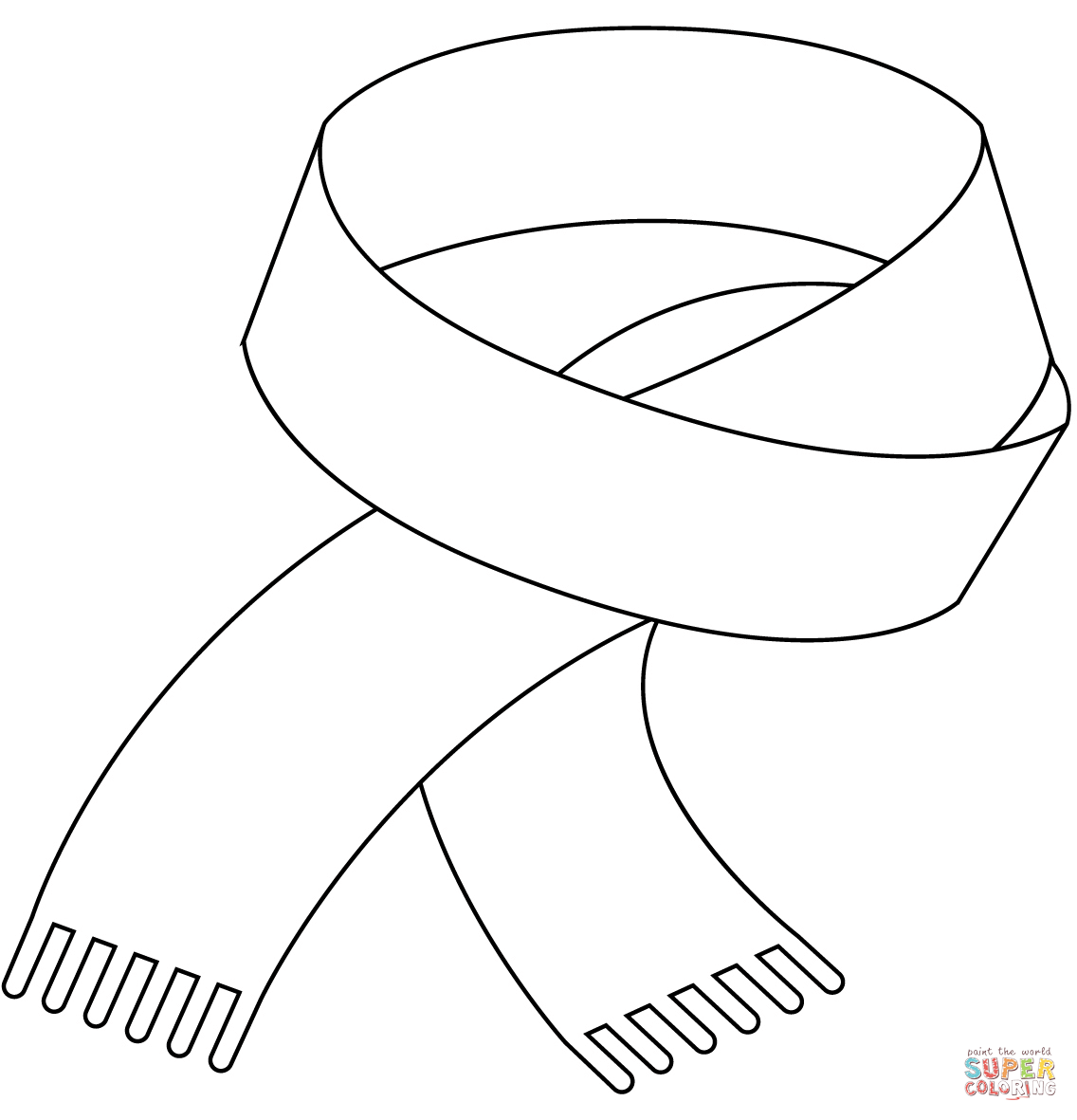 Scarf coloring page free printable coloring pages