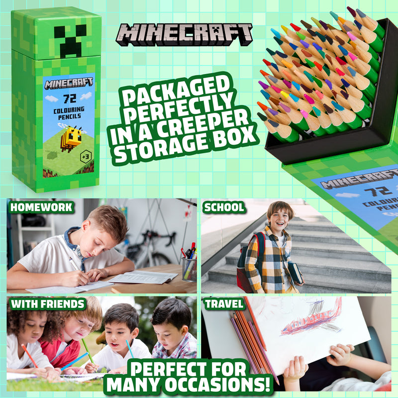 Minecraft colouring pencils set for kids pencils colouring box cree