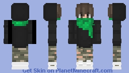 Green scarf advanced color minecraft skin