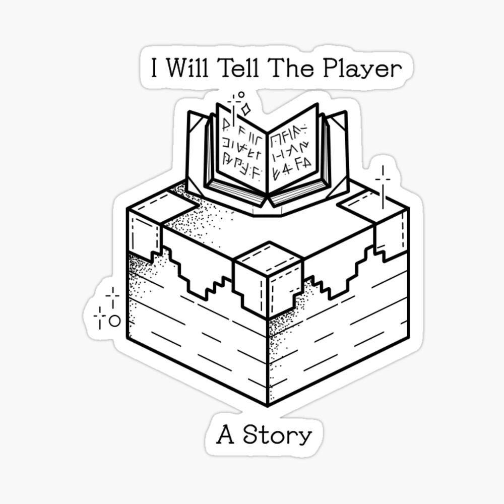 I will tell the player a story sticker for sale by finehades