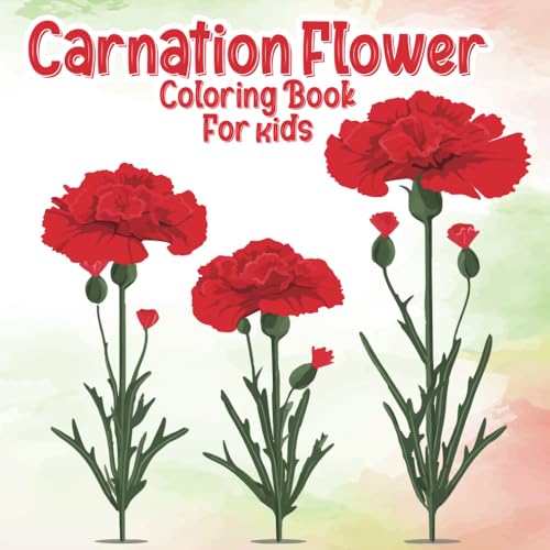 Carnation flower coloring book for kids by rashid