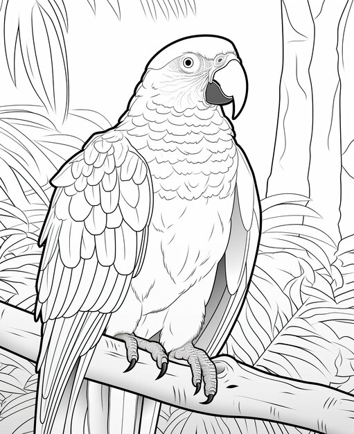 Page parrot coloring pages animals images