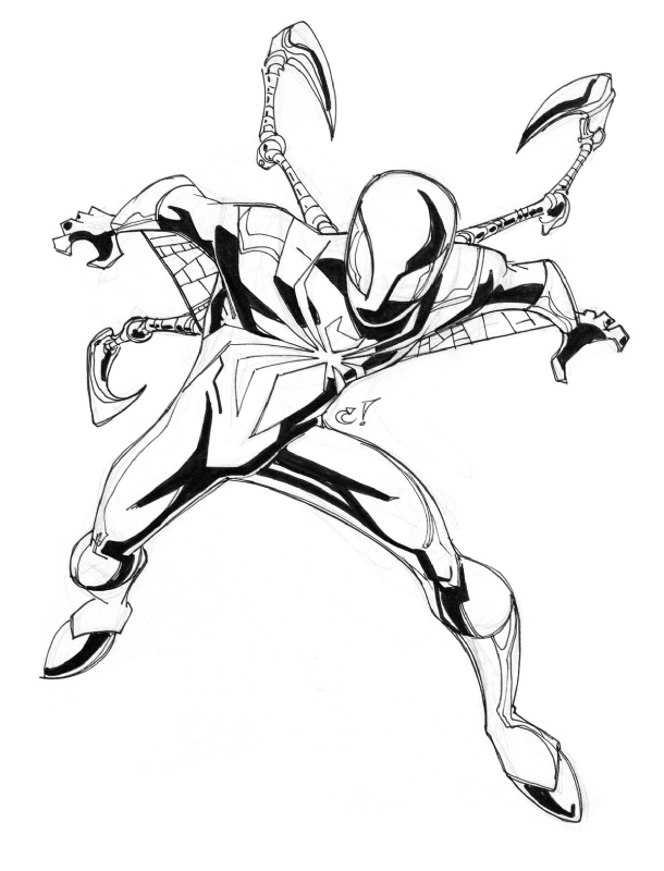 Iron spider in andrew varchos marvel spider