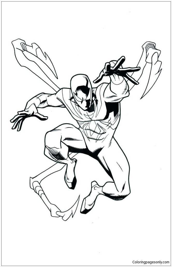 Iron spiderman coloring page