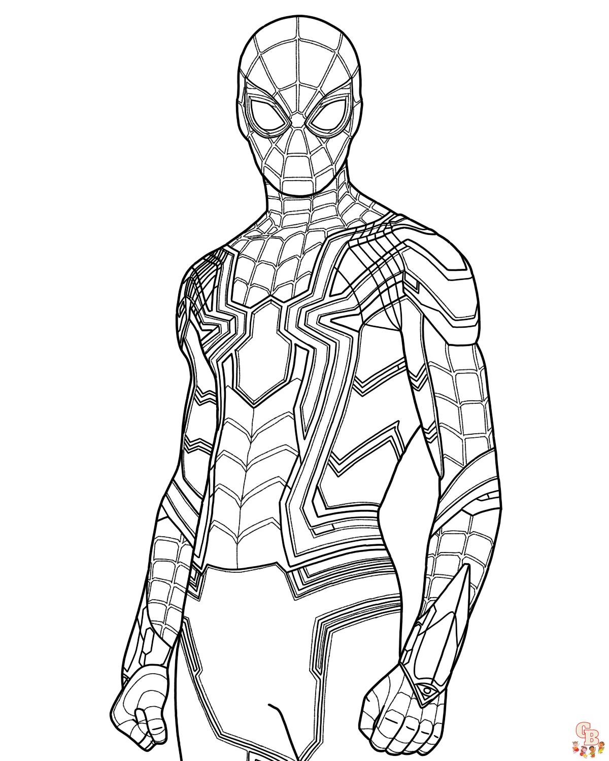 Epic adventures of iron spider in infinity war coloring pages