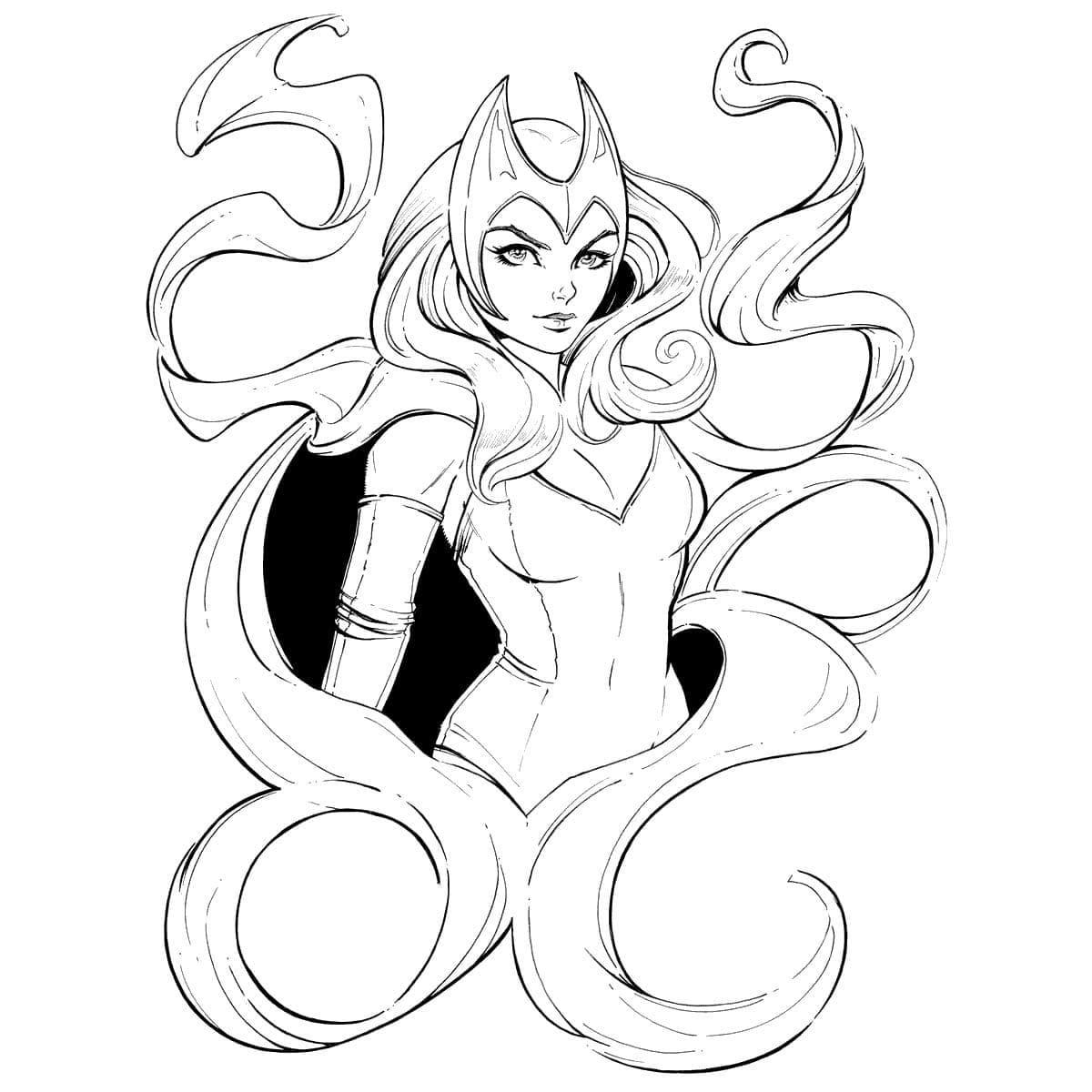 Scarlet witch coloring pages