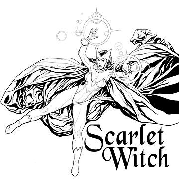 Scarlet witch art board print for sale by rubsrubster