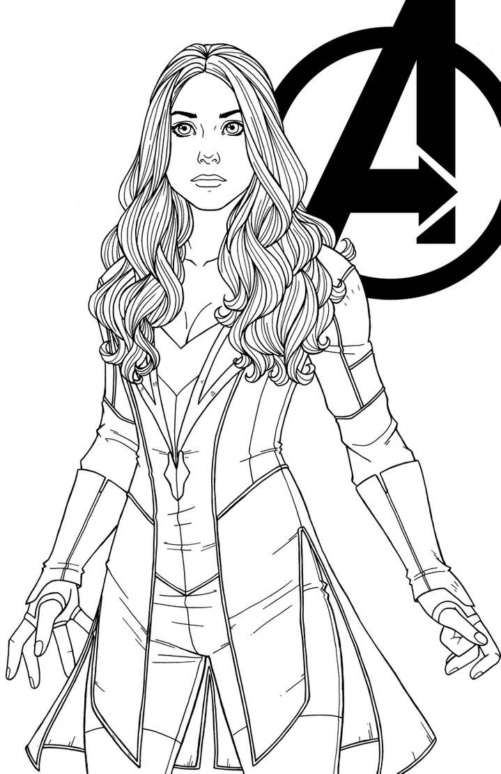 Wanda maximoff by jamiefayx avengers coloring avengers coloring pages superhero coloring pages