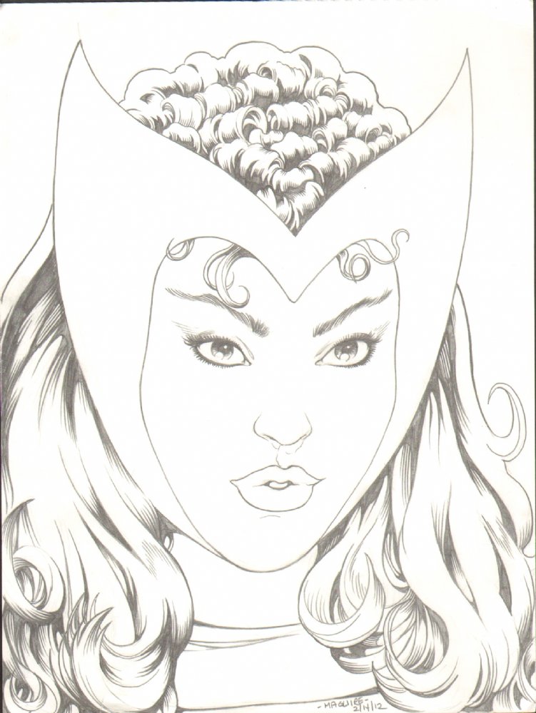 Wanda scarlet witch pencil m by kevin maguire