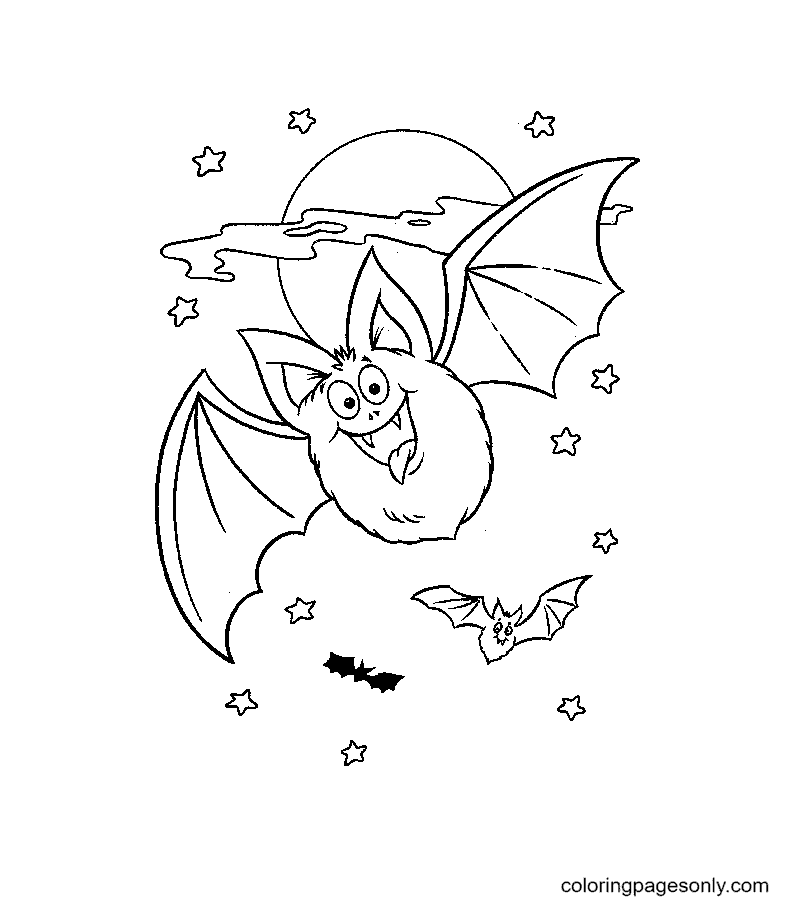 Halloween bats coloring pages printable for free download