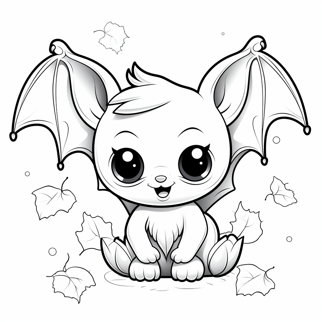 Bat halloween coloring pages