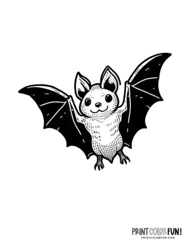 Bat coloring pages crafts more for halloween learning fun at