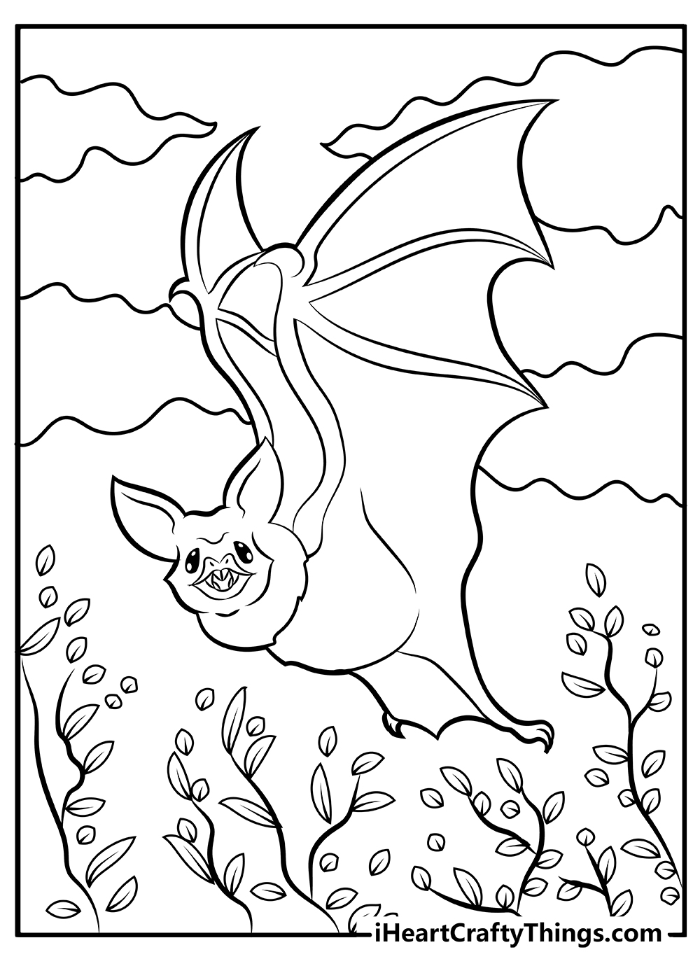 Bat coloring pages free printables