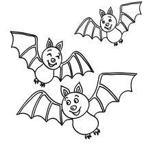 Black bats coloring pages