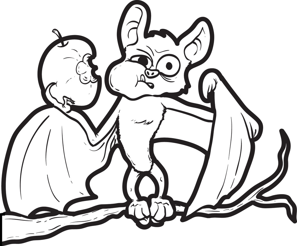 Printable halloween bat coloring page for kids â