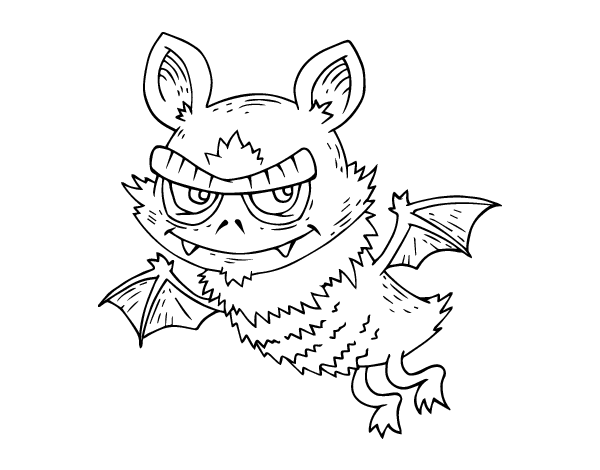 Halloween bat coloring page