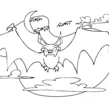 Scary bat coloring pages