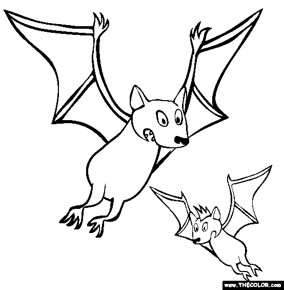 Bats coloring page halloween bat online coloring