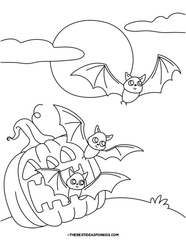 Bat coloring pages free printables