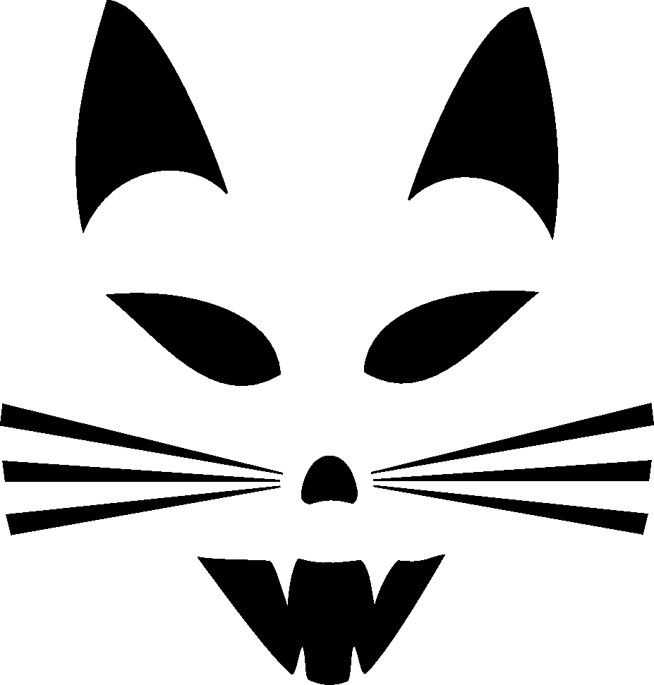 Pumpkin carving template free printable cat