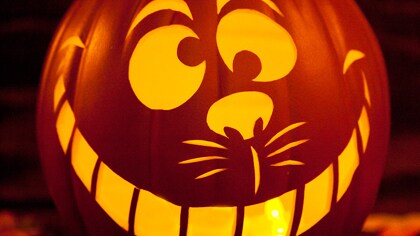 Cheshire cat pumpkin carving template