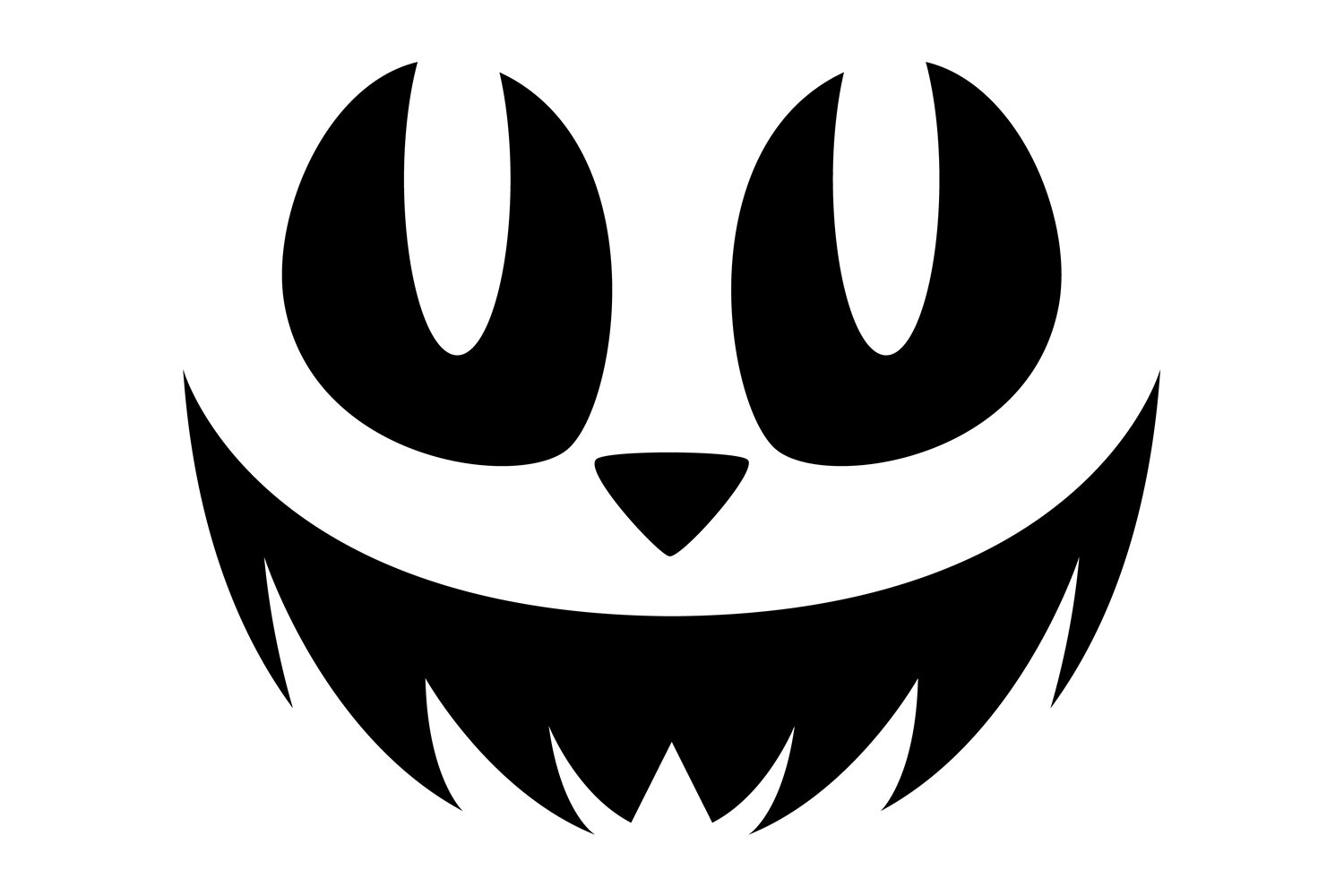 Scary face icon evil smile halloween symbol