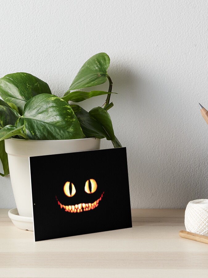 Scary cat pumpkin carving halloween pumpkin designs art board print for sale by mimou el