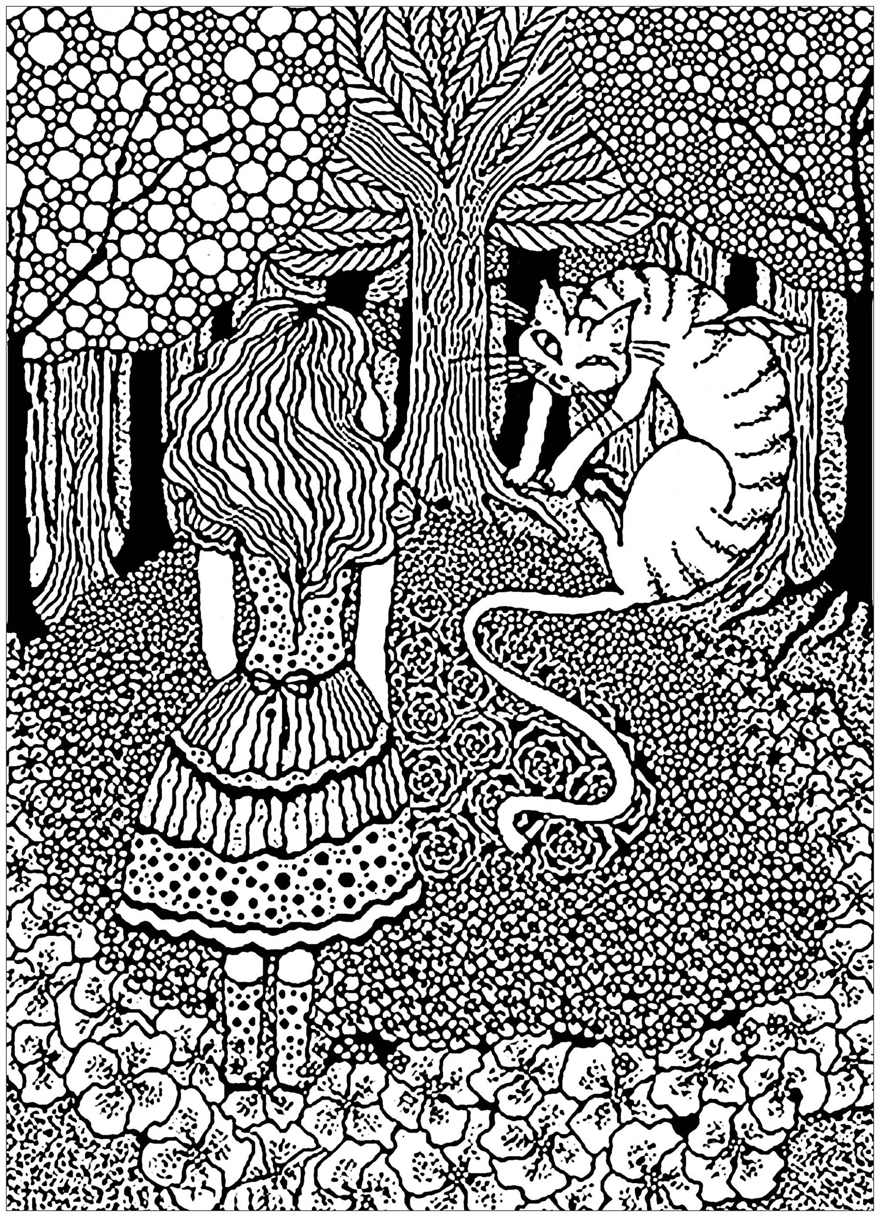 Alice and cheshire cat