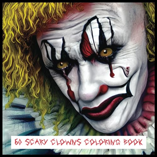 Scary clowns coloring book unique horror clown designs for adults to color in by lorna mackinnon