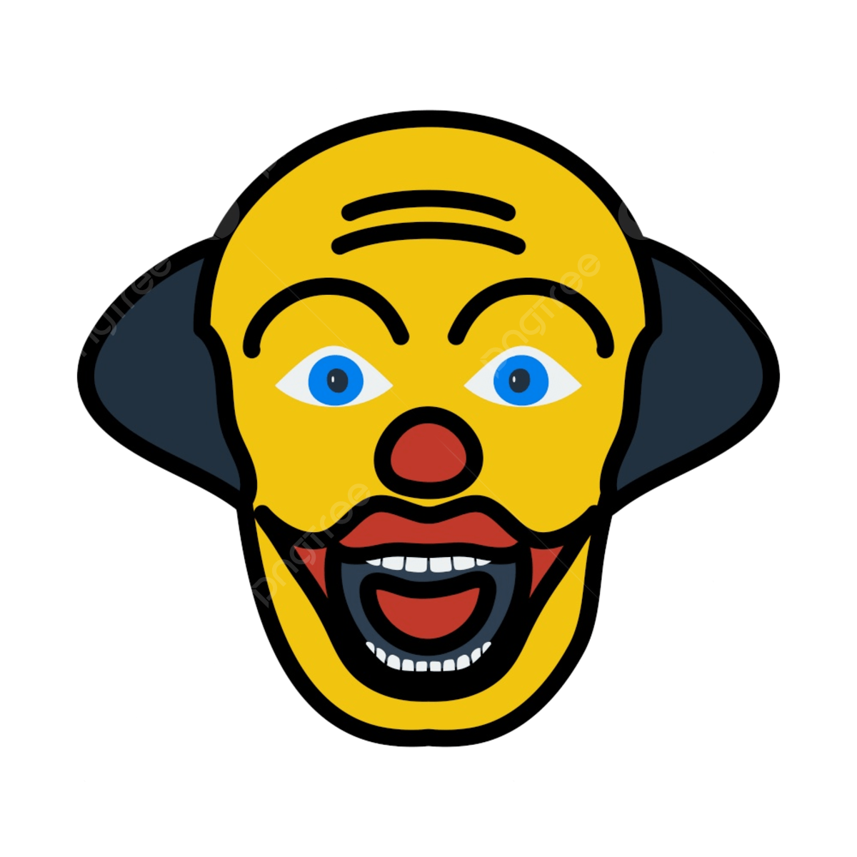 Scary clown face clipart png images party clown face icon hat costume color png image for free download