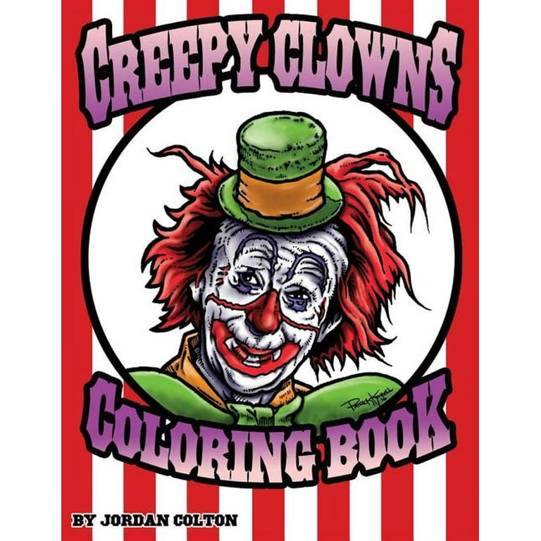Horrid coloring books creepy clown adult coloring book series paperback