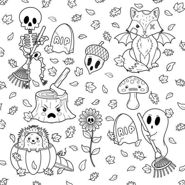 The creepy cute goth coloring book pretty scary coloring pages for year