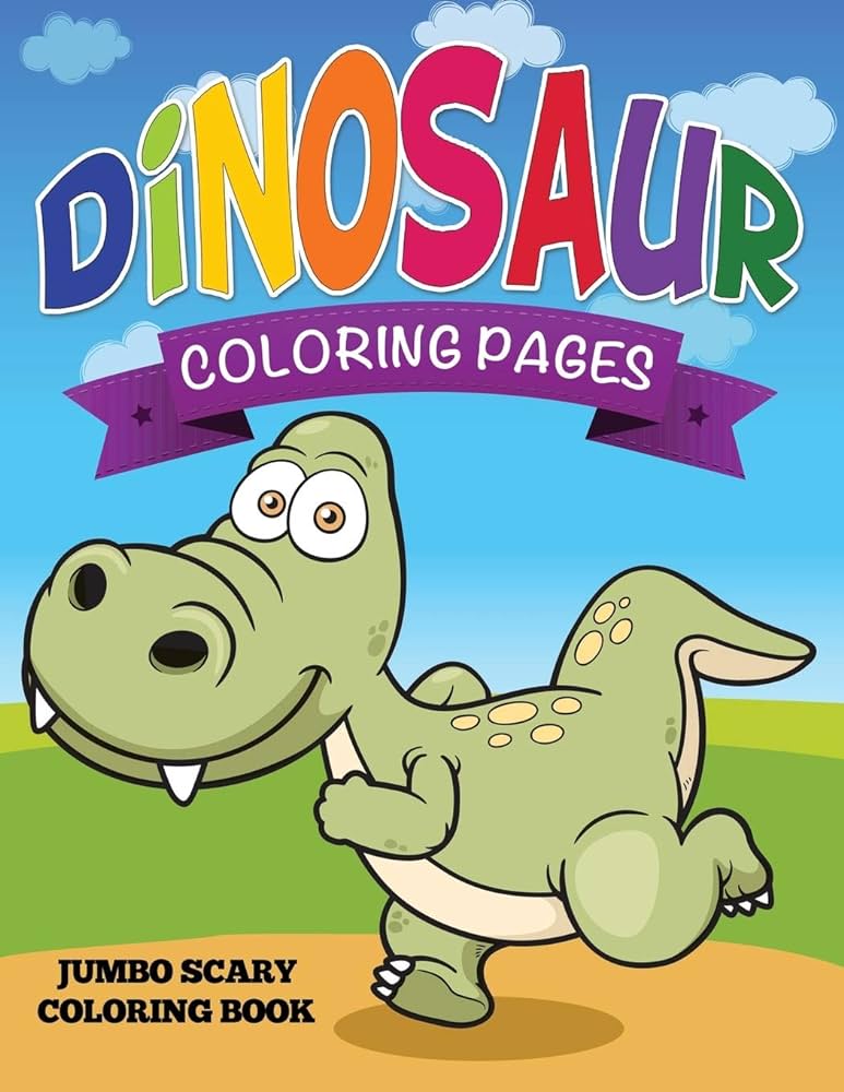 Dinosaur coloring pages jumbo scary coloring book publishing llc speedy books