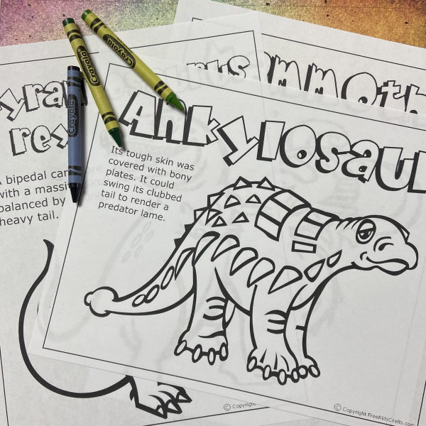 Dinosaur coloring pages