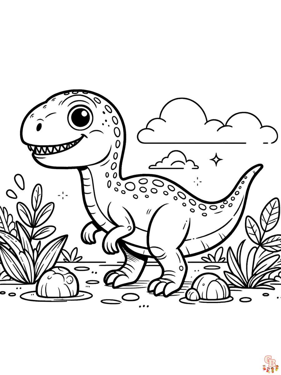 Explore the prehistoric world with free dinosaur coloring pages