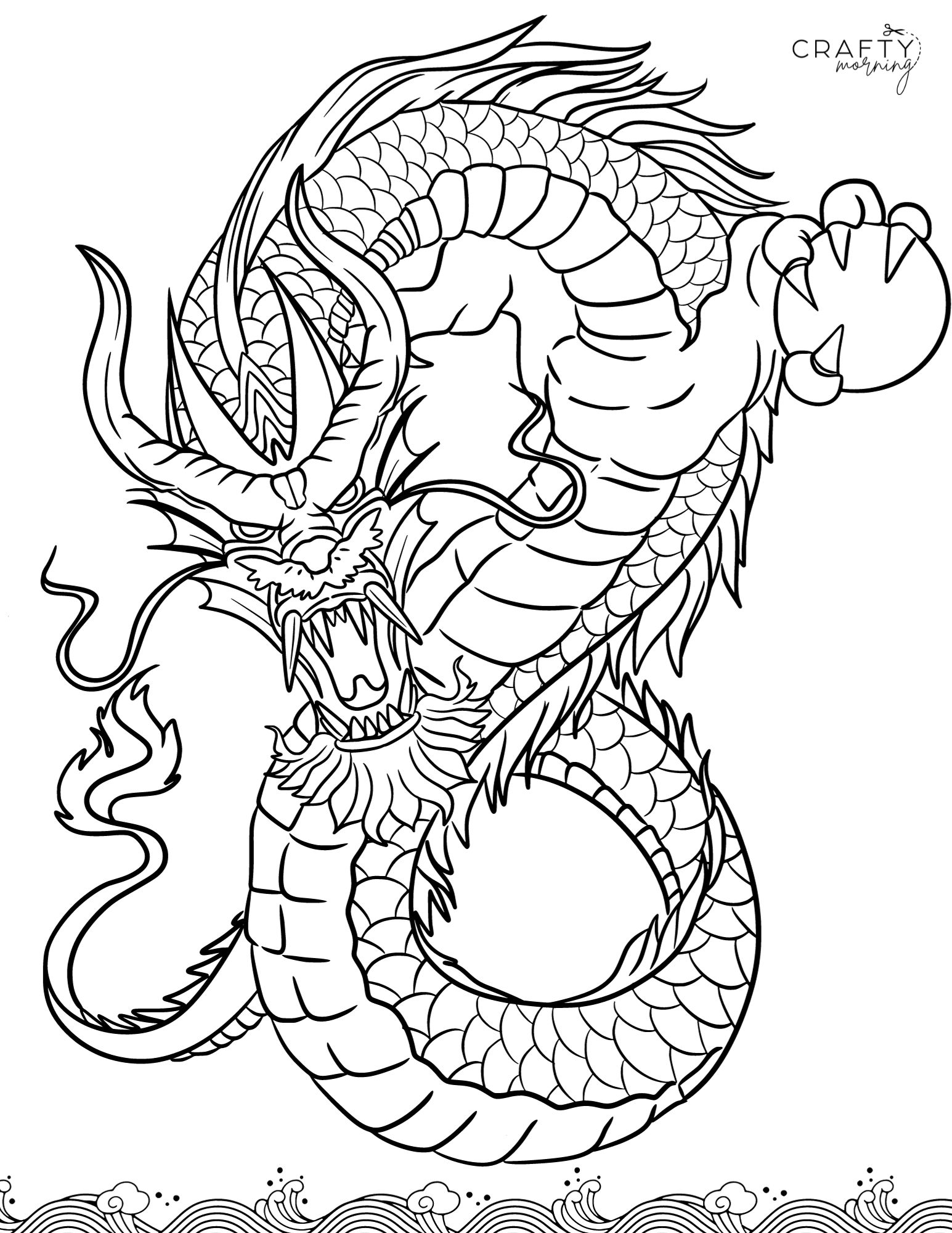 Free printable dragon coloring pages